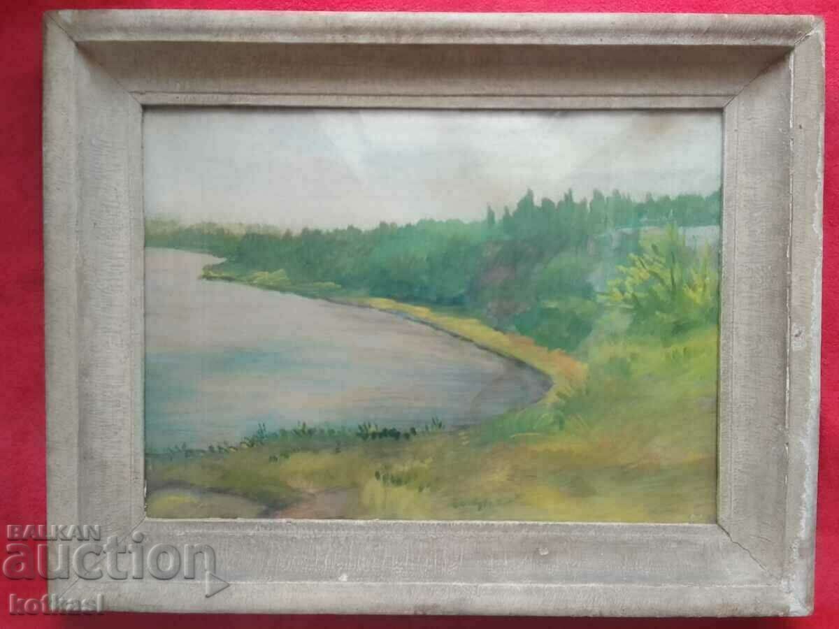 Bulgarian author framed glass cardboard Bulgarian author framed glass cardboard