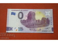 0 euro / 0 euro • ALINIAMENTELE DE CARNAC • Bancnotă suvenir