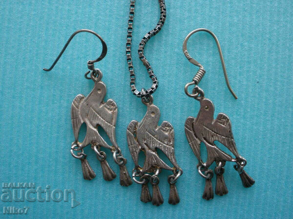 Antique silver jewelry (necklace + earrings). with price 59.99 BGN | € 30.67 Antique silver jewelry (necklace + earrings). with price 59.99 BGN | € 30.67