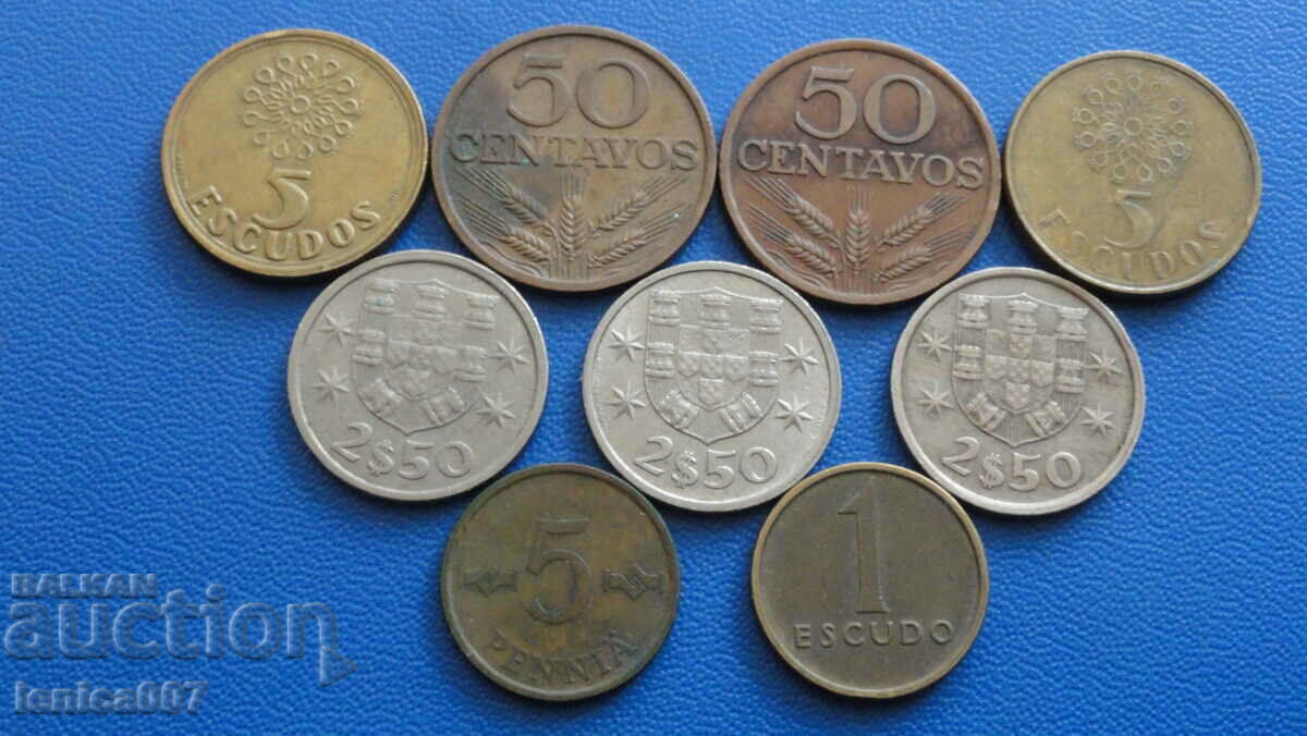 Πορτογαλία - Νομίσματα (9 τεμάχια) με τιμή € 1.80 | 3.52 BGN Πορτογαλία - Νομίσματα (9 τεμάχια) με τιμή € 1.80 | 3.52 BGN