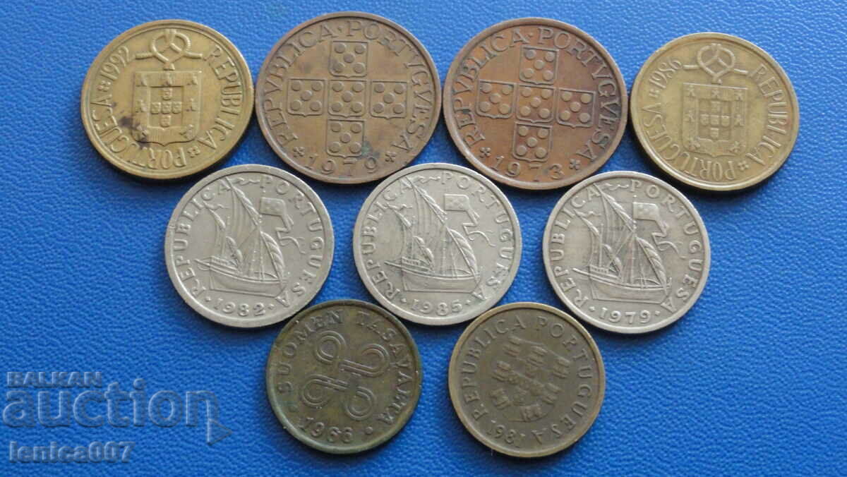 Auction Portugal - Coins (9 pieces) Auction Portugal - Coins (9 pieces)