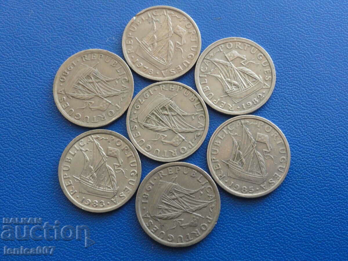 Portugalia - 2,5 escudo (7 bucăți) - 5