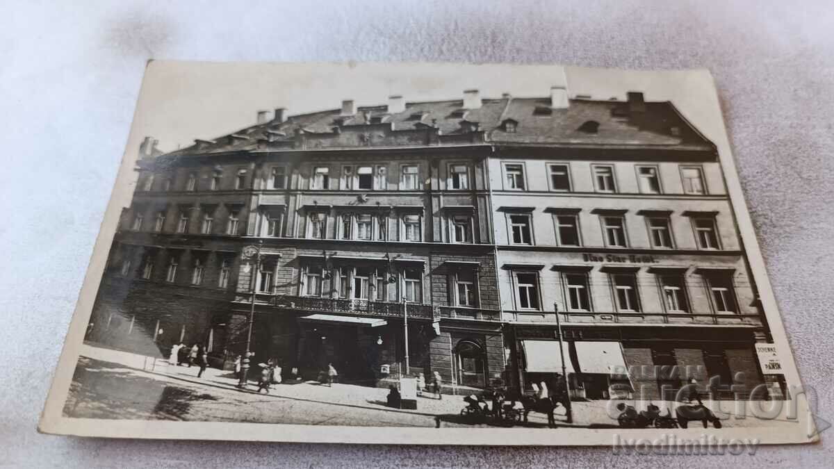 Postcard Prague Blue Star Hotel