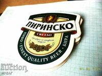 BEER PADS PIRINSKO SVETLO PRESS CARDBOARD, unused before 2000