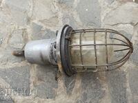 Old industrial explosion proof lamp from a mine