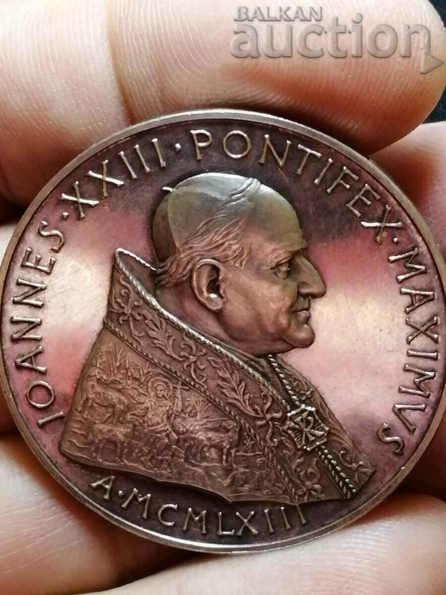 Ватикана 1963 г. , ЙОАН XXIII, ИЗВЪНРЕДЕН СРЕБЪРЕН МЕДАЛ