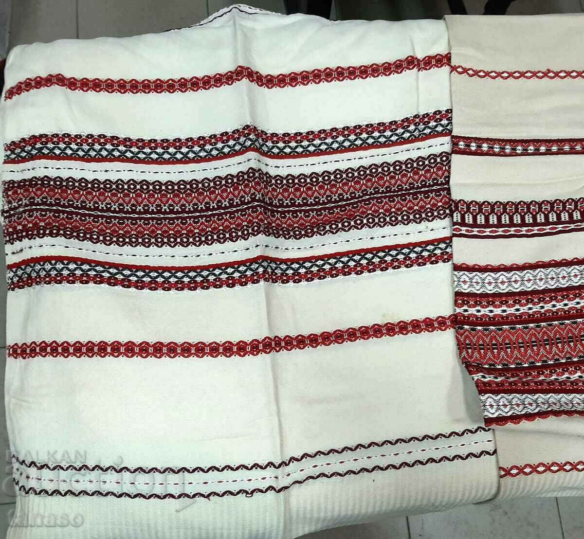 2 pcs. Bulgarian large ethnic embroidered curtains (17.3) 2 pcs. Bulgarian large ethnic embroidered curtains (17.3)