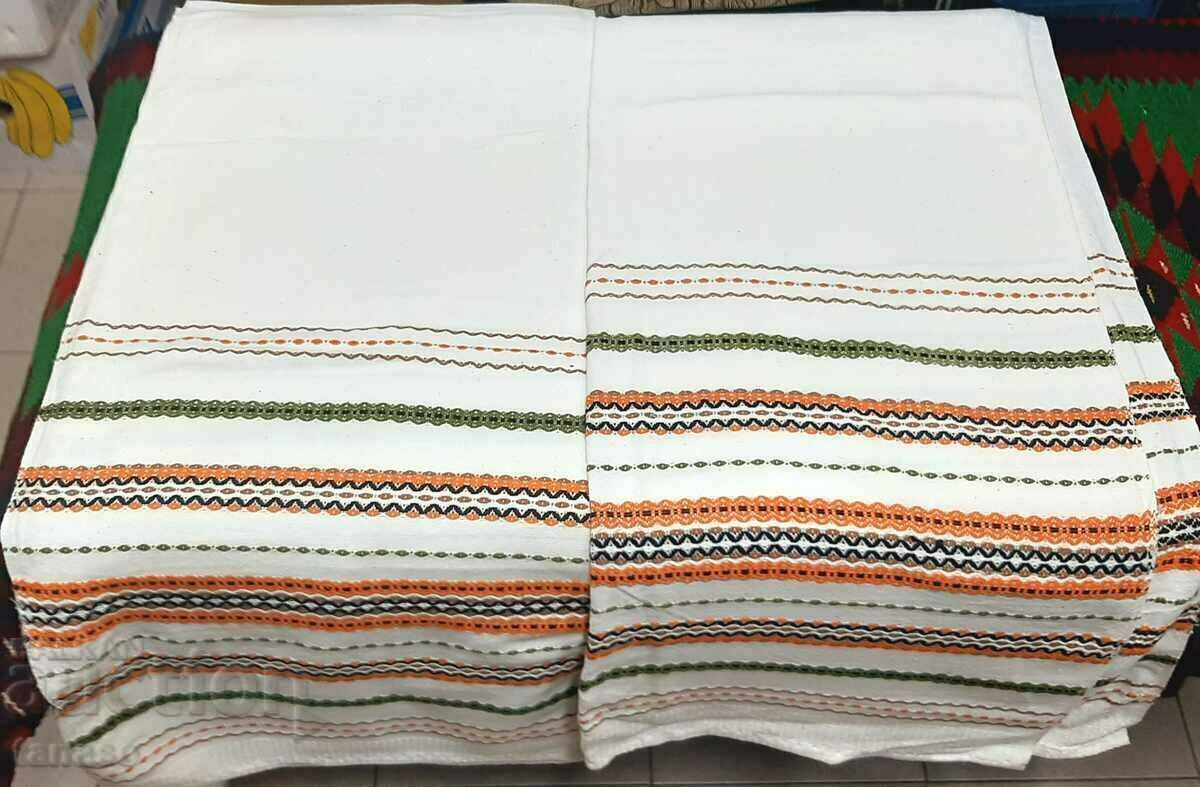 2 pcs. Bulgarian large ethnic embroidered curtains (17.3) 2 pcs. Bulgarian large ethnic embroidered curtains (17.3)