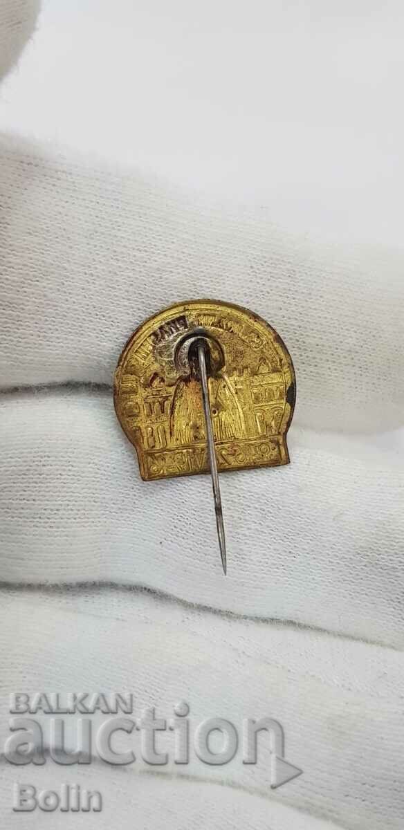 Аукцион Рядък знак, значка св. Йоан Рилски - 1946 г. с позлата Аукцион Рядък знак, значка св. Йоан Рилски - 1946 г. с позлата