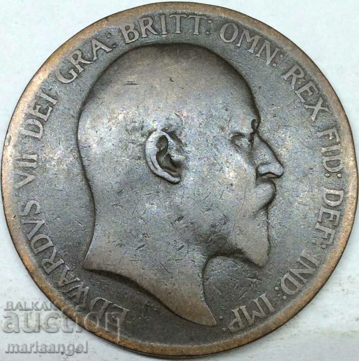 Marea Britanie 1 penny 1902 30mm bronz