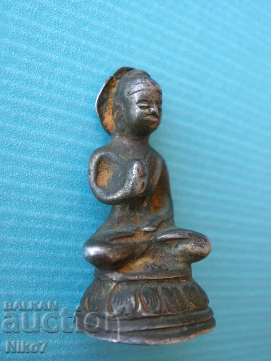 Δημοπρασία Παλαιό ασημένιο ειδώλιο - "Blessing Buddha".