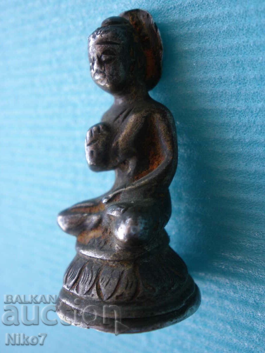 Παράδοση Παλαιό ασημένιο ειδώλιο - "Blessing Buddha".