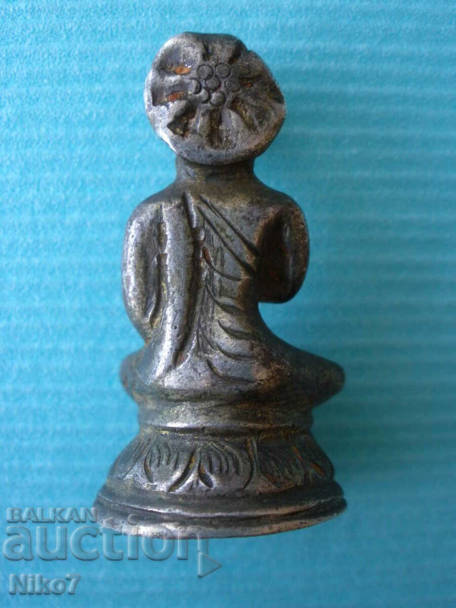Παλαιό ασημένιο ειδώλιο - "Blessing Buddha". - 5