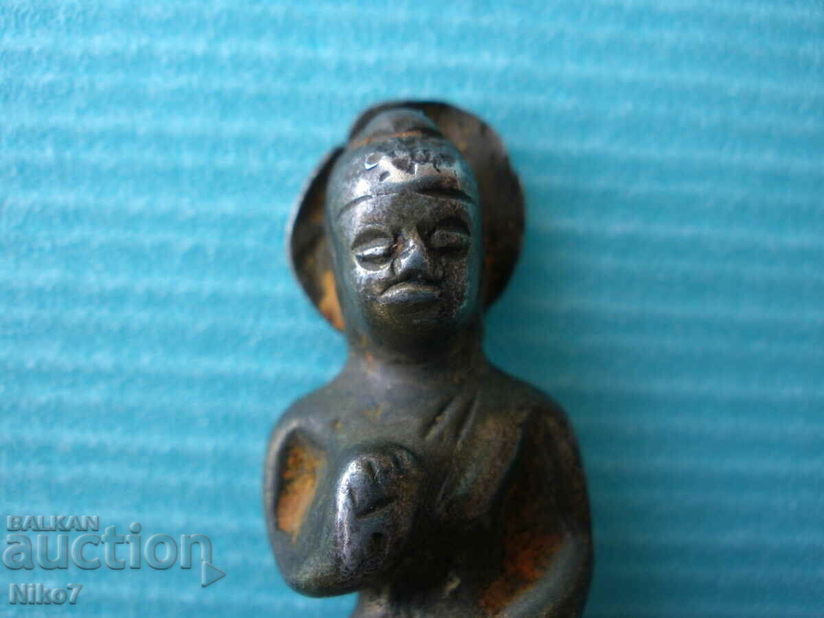 Παλαιό ασημένιο ειδώλιο - "Blessing Buddha". - 6