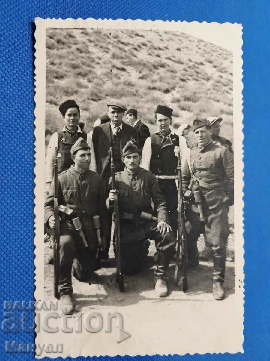 Fotografie veche militară, carte poștală.