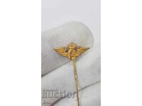 Царски ЖП-йски знак, значка с позлата