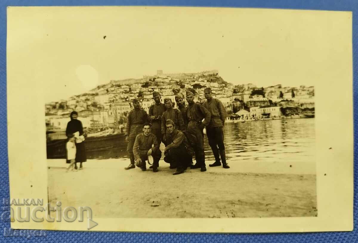 Old military photo, postcard - Kavala.