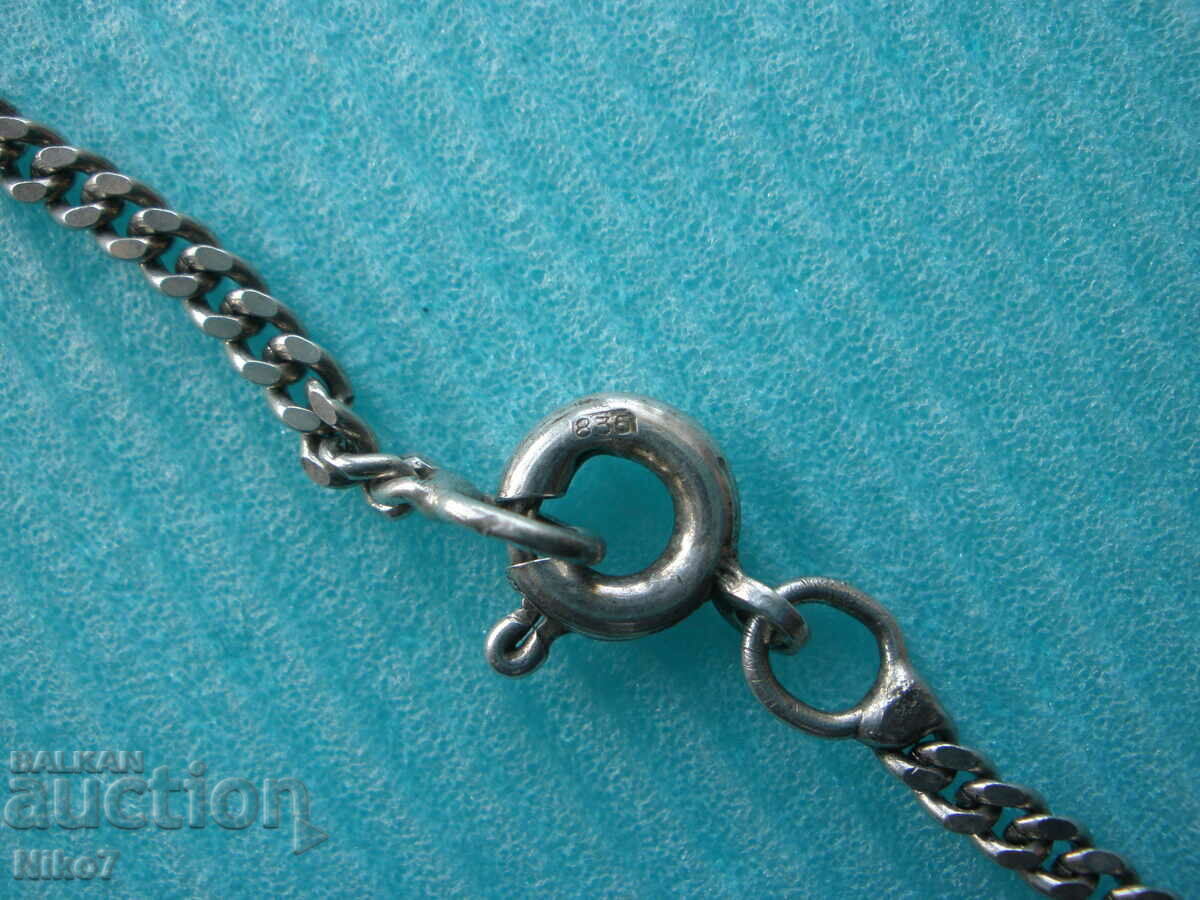 Antique silver necklace, flower necklace, filigree with gilding. - 6