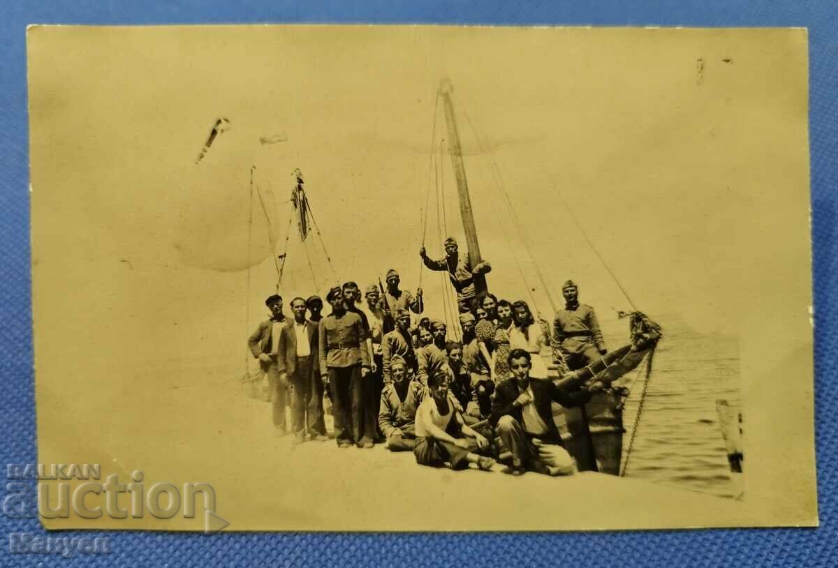 Fotografie militară veche, carte poștală - Thassos.