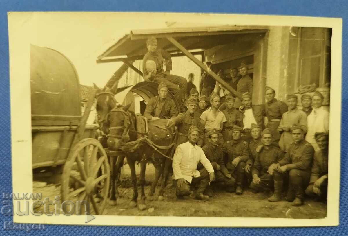 Fotografie militară veche, carte poștală - Grecia.