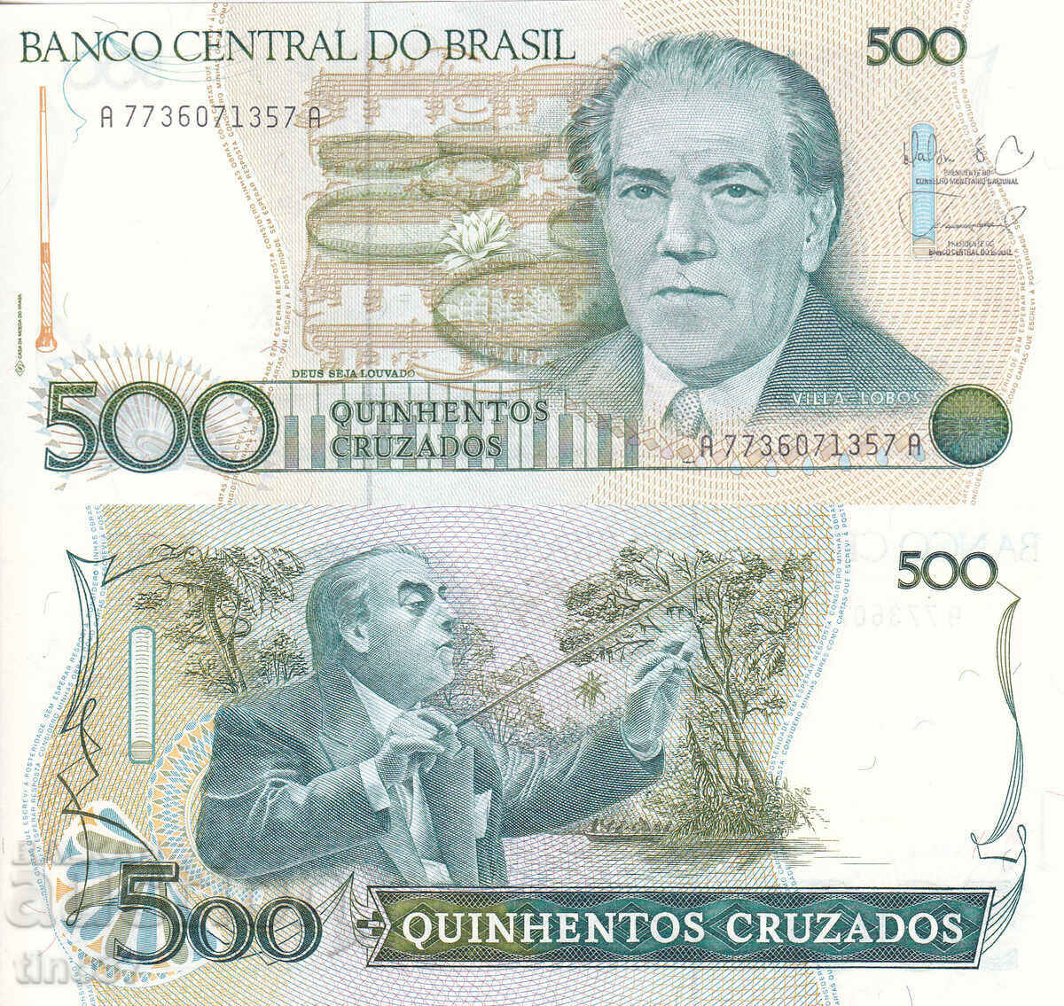 tino37- BRAZIL - 500 CRUZADOS - 1988 - UNC