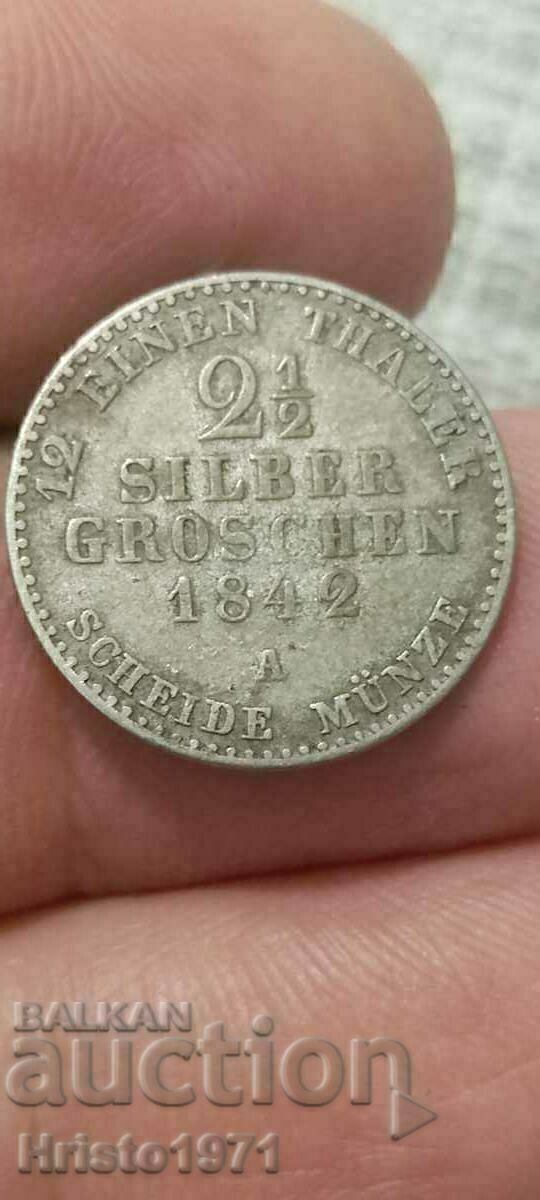 2 1/2 groschen 1842 Prussia 2 1/2 groschen 1842 Prussia