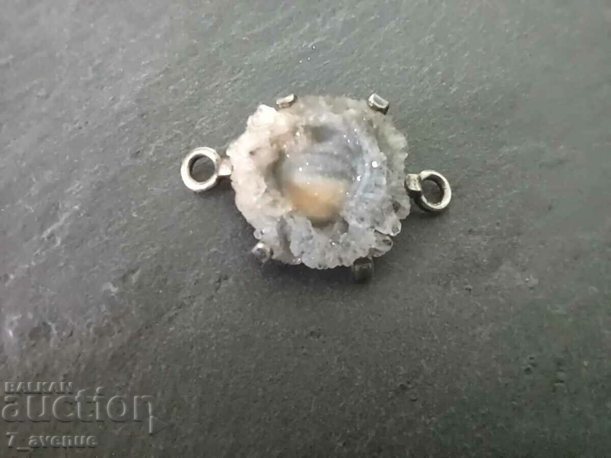 Delivery of Silver medallion natural stone, Chalcedony, 2.04.24