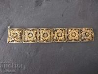 Silver bracelet, filigree, gilding, pin, 120 years, 2.04.24