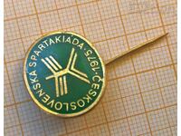 Spartakiad badge Czech Republic 1975