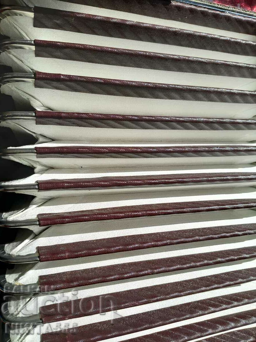 Delivery of Weltmeister 40 bass accordion with case and key