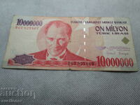 10000000 LIRA 1993 TURKEY ATATÜRK- TEN MILLION