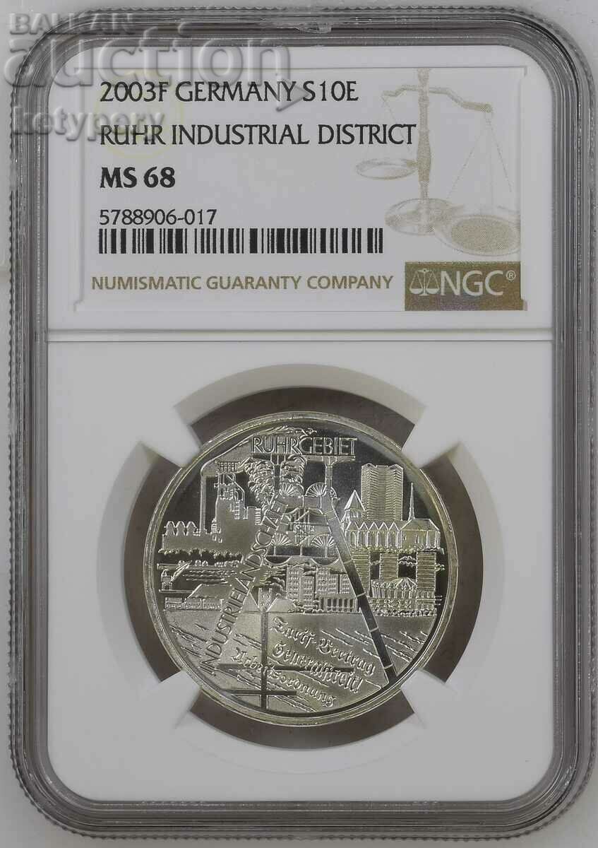 10 € Γερμανία 2003 NGC MS 68