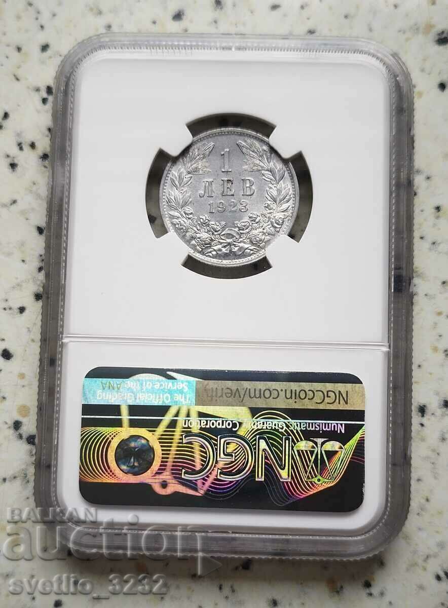 1 Lev 1923 MS 62 NGC with price 739.00 BGN | € 377.84 1 Lev 1923 MS 62 NGC with price 739.00 BGN | € 377.84
