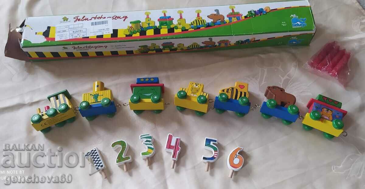 Wooden toy-Train for a birthday
