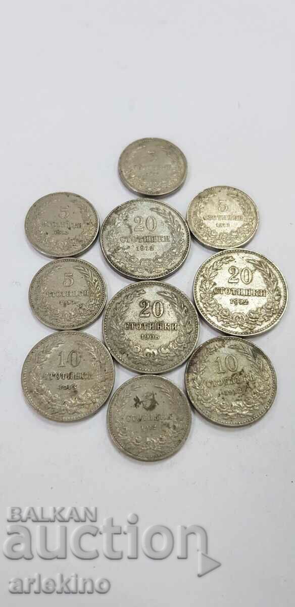 Auction  10 pcs. royal Bulgarian coins, coin lot