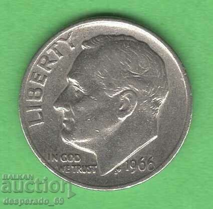 (¯`'•.¸ 10 cents 1966 USA ¸.•'´¯)