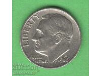 (¯`'•.¸ 10 cents 1968 (D) USA ¸.•'´¯)