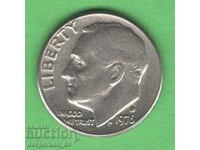 (¯`'•.¸ 10 cents 1976 (D) USA ¸.•'´¯)