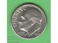 (¯`'•.¸ 10 cents 1986 (D) USA ¸.•'´¯)