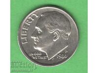 (¯`'•.¸ 10 cents 1986 (P) USA ¸.•'´¯)