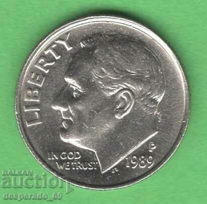 (¯`'•.¸ 10 cents 1989 (P) USA ¸.•'´¯)