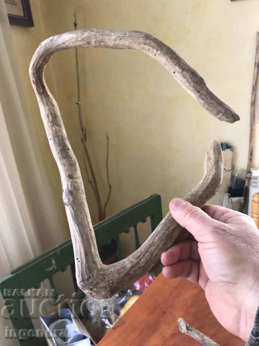 OLD HOUSEHOLD WOODEN HANGERS -3 PCS. - 6