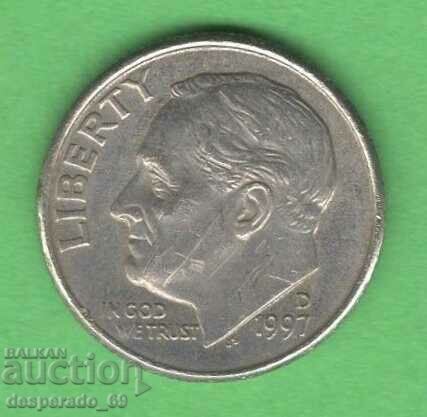 (¯`'•.¸ 10 cents 1997 (D) USA ¸.•'´¯)