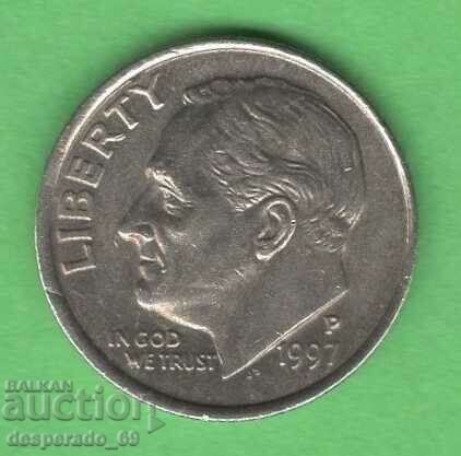 (¯`'•.¸ 10 cents 1997 (P) USA ¸.•'´¯)