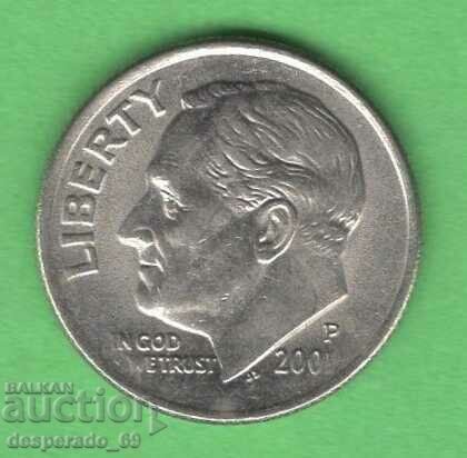 (¯`'•.¸ 10 cents 2001 (P) USA ¸.•'´¯)