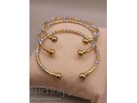 Medical steel bracelets with 18k gold plating