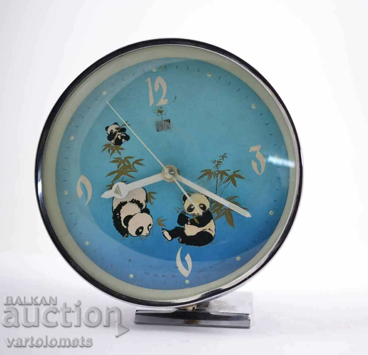 Alarm clock CHINA, animation, panda - works