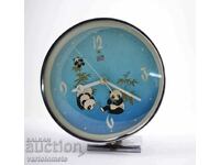 Ceas deșteptător CHINA, animație, panda - funcționează