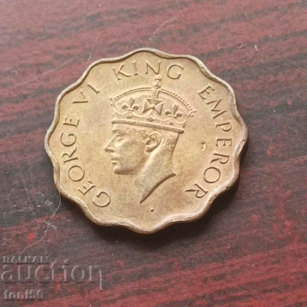 Ινδία 1 Άννα 1943 - χωρίς σήμα με τιμή 1.50 BGN | € 0.77
