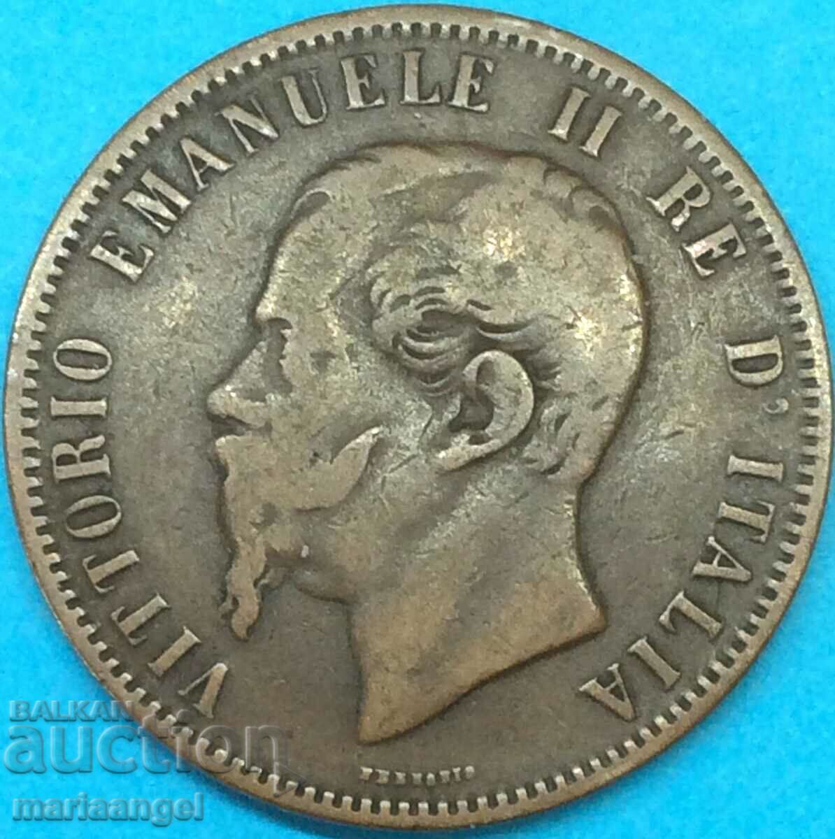 10 centesimi 1866 Italia N - Napoli bronz 30mm
